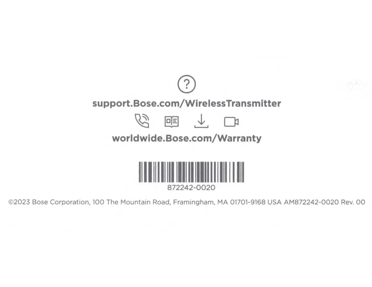 Accessing online support and warranty information.