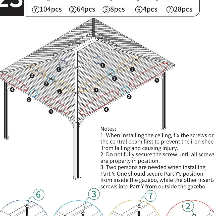 Step 23: Ceiling installation