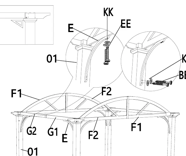 Attaching the arc support