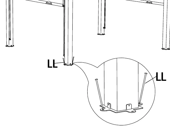Securing the pergola