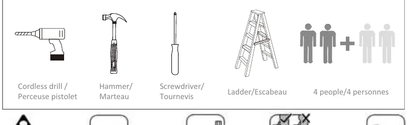 Tools required for assembly