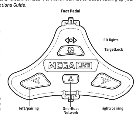 Foot pedal controls and LED indicators