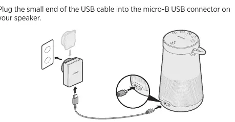 Connecting the speaker to power.