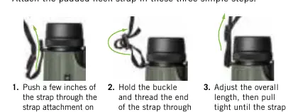 Attaching the neck strap