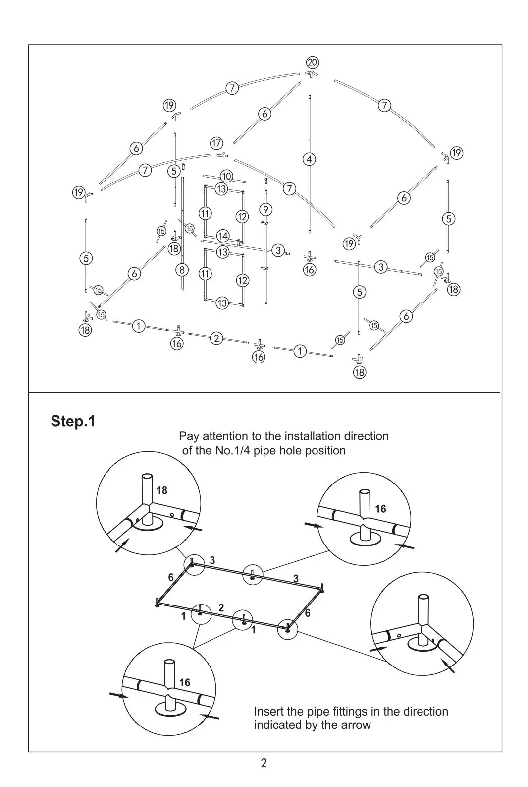 Step 1: Base frame assembly