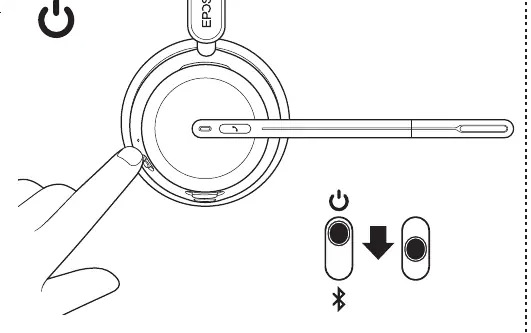 Powering on and Bluetooth pairing procedure