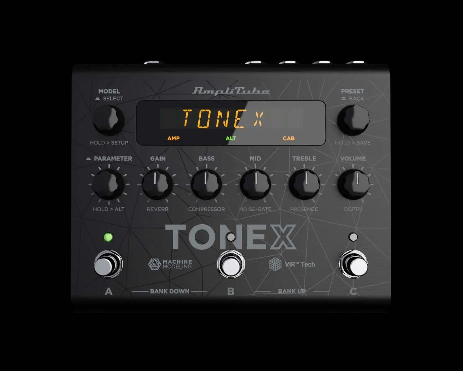 AmpliTube Tonex Pedal interface layout