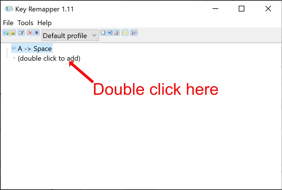 Key Remapper mapping example