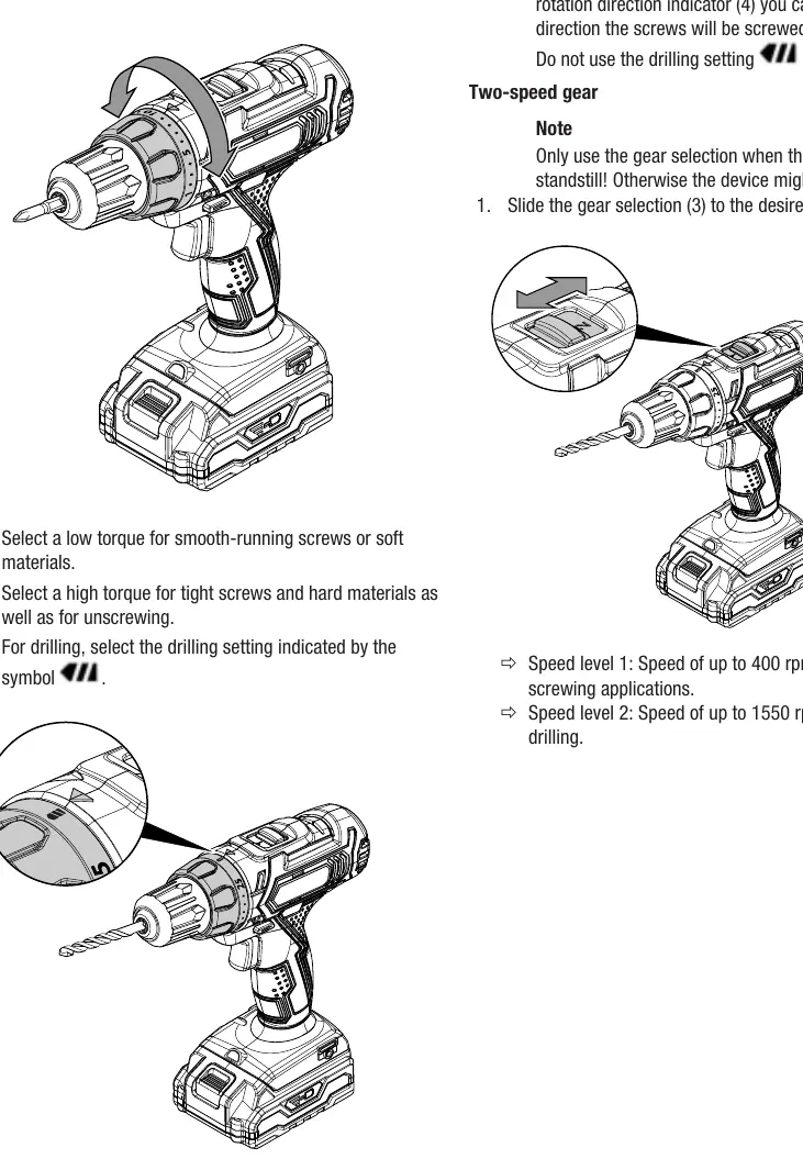 Torque and gear selection
