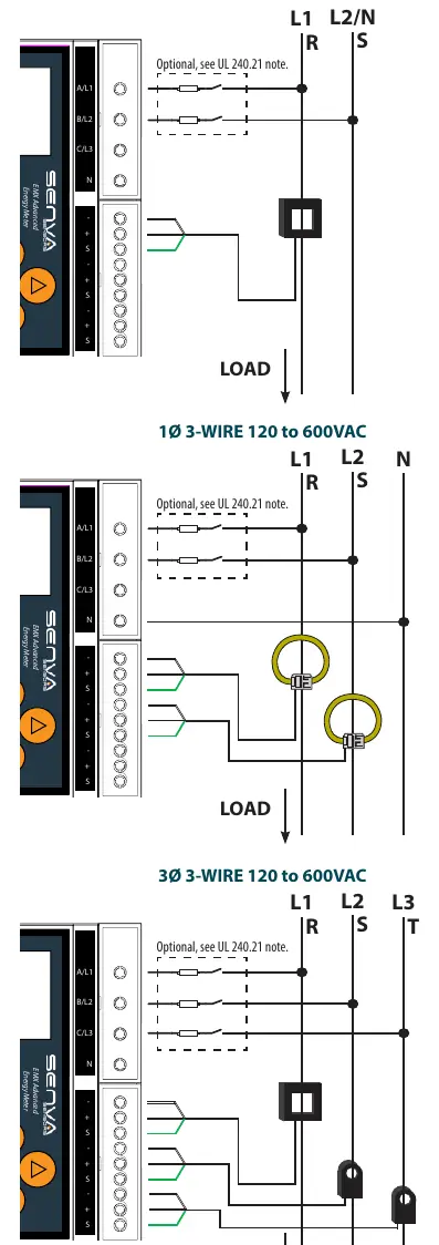 Wiring Diagrams for various configurations
