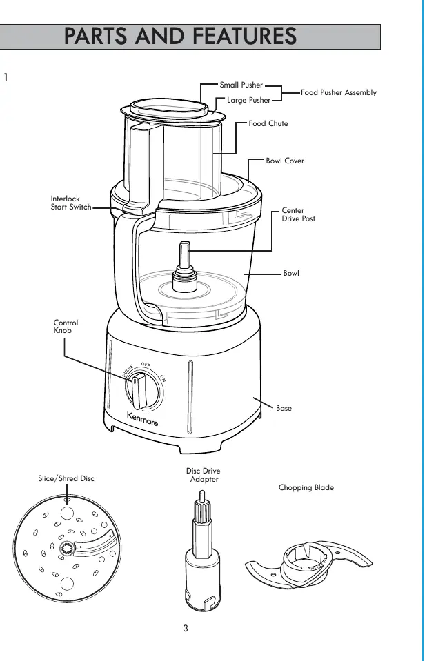 Parts and Features diagram