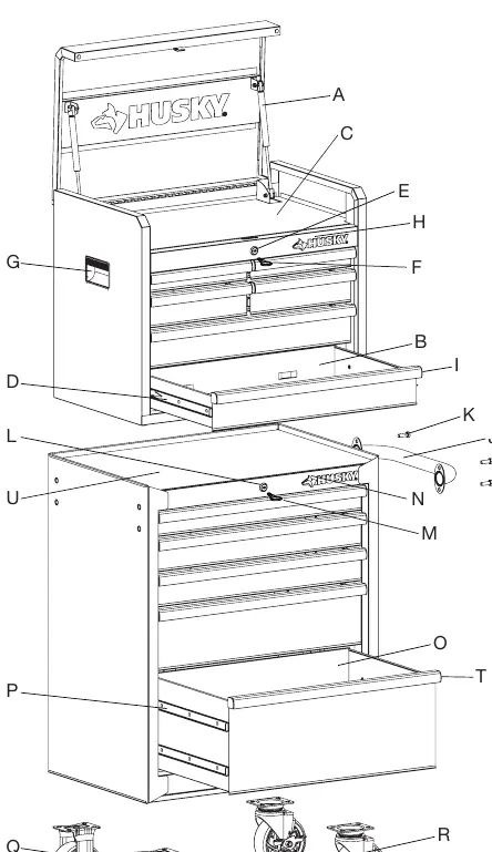 Service parts diagram