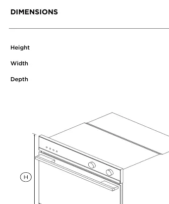 Oven dimensions for installation
