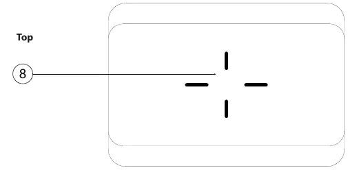 Top view with wireless charging surface