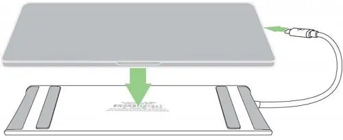 Alternative orientation of the dock.
