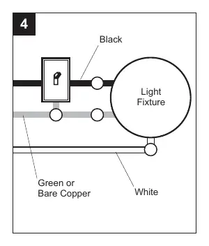 Wiring for one motion light
