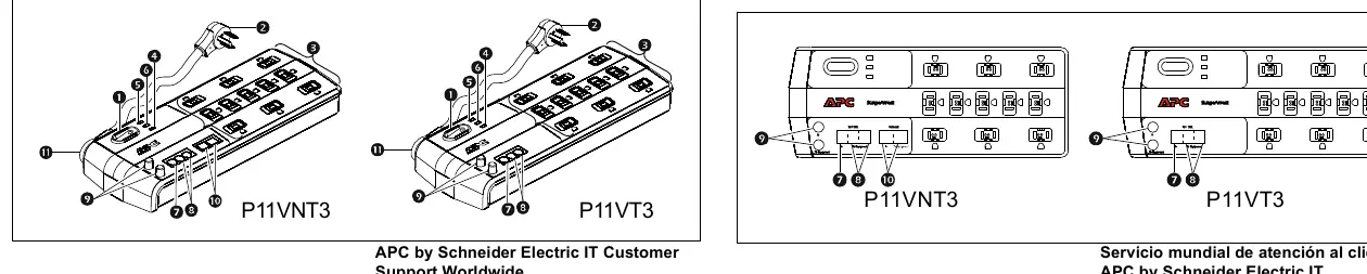 Connection diagram for various cables