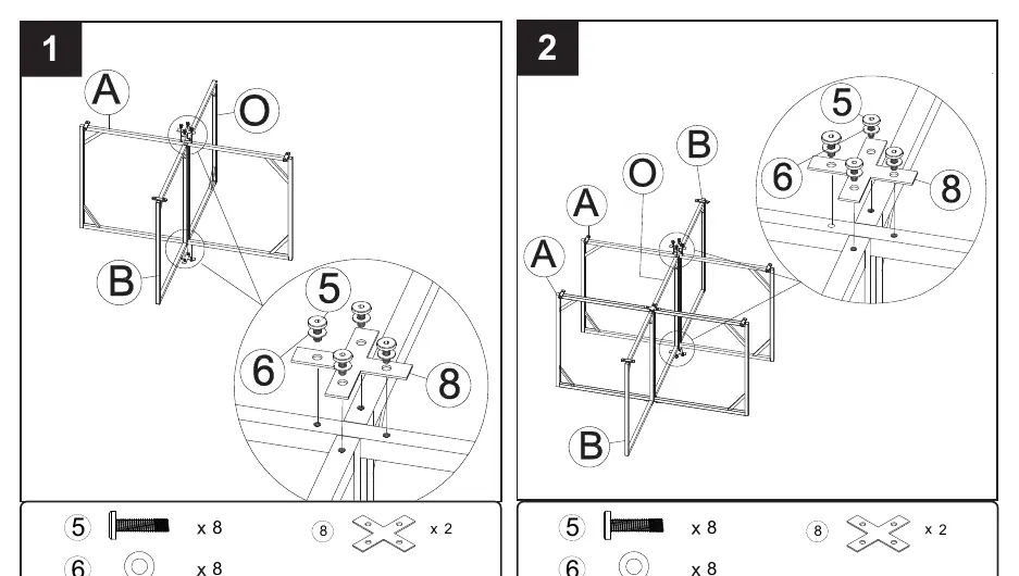 Assembly steps 1 and 2