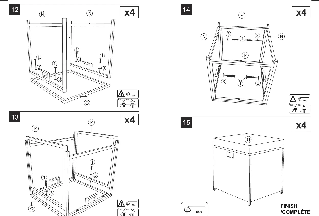 Ottoman assembly steps 12-15