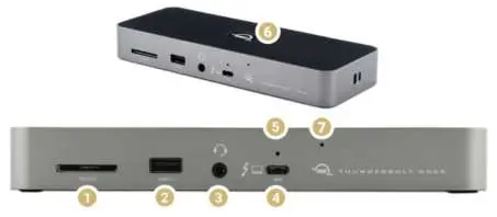 Front and top view of the OWC 11-Port Thunderbolt 4 Dock