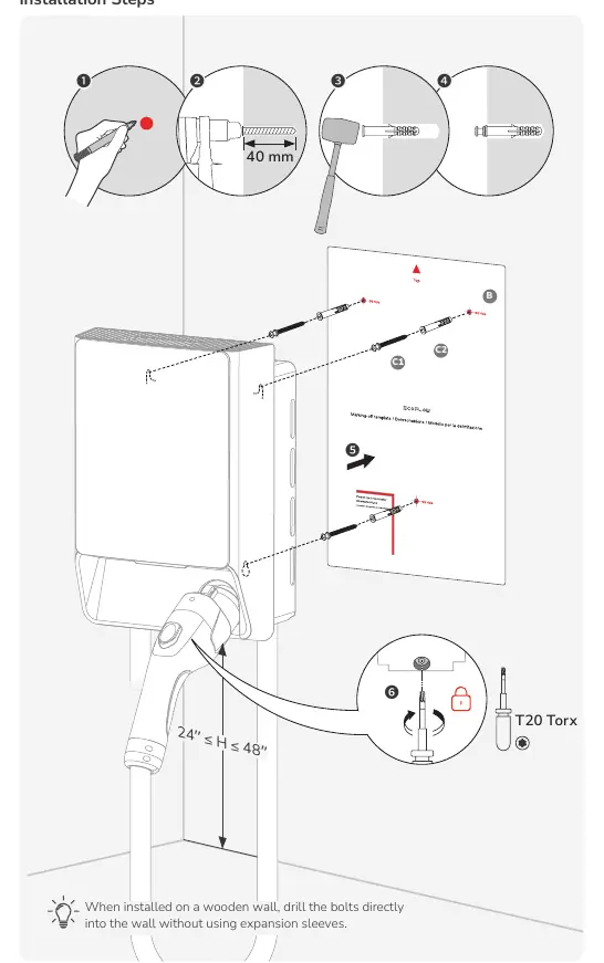 Step-by-step installation procedure.