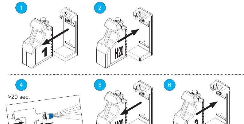 Procedure for changing the cleaning agent.