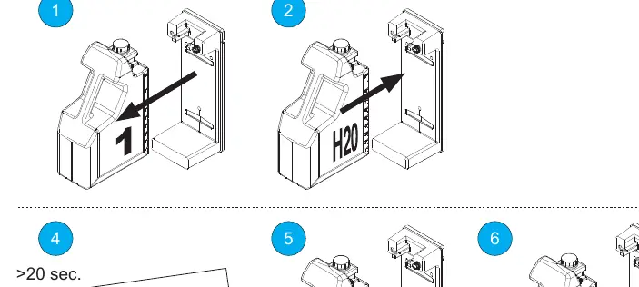 Steps for changing the cleaning agent