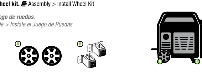 Installing the wheel kit