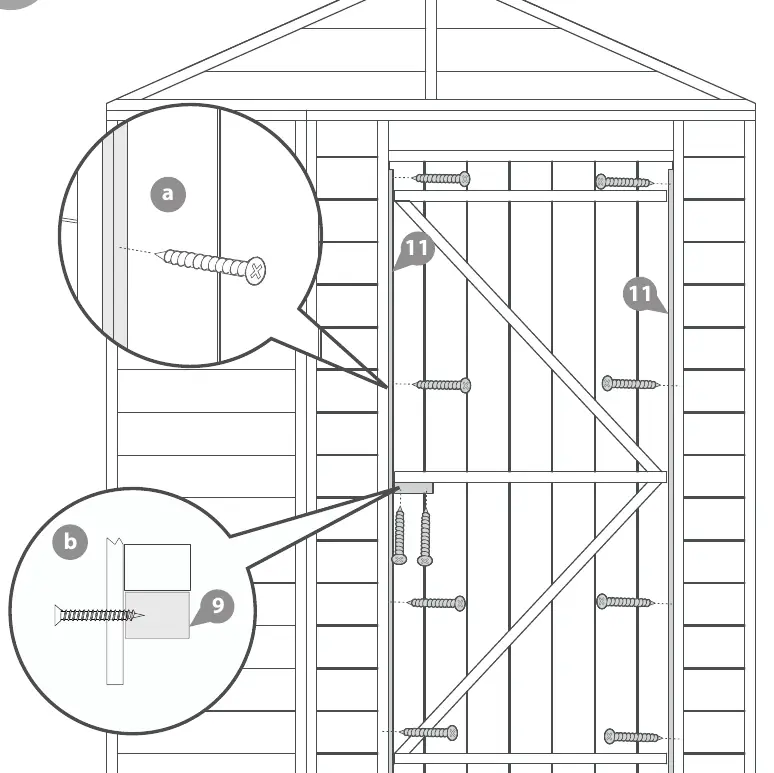 Step 15: Door hardware installation