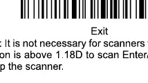 Enter and Exit programming mode barcodes