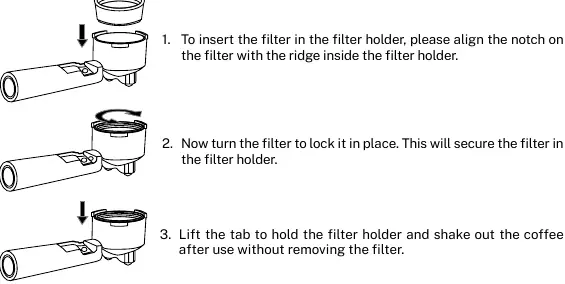 Placing the filter