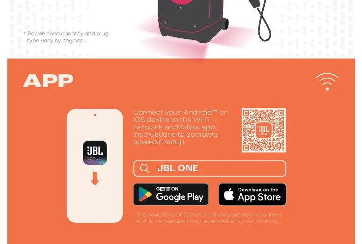 JBL One App setup instructions