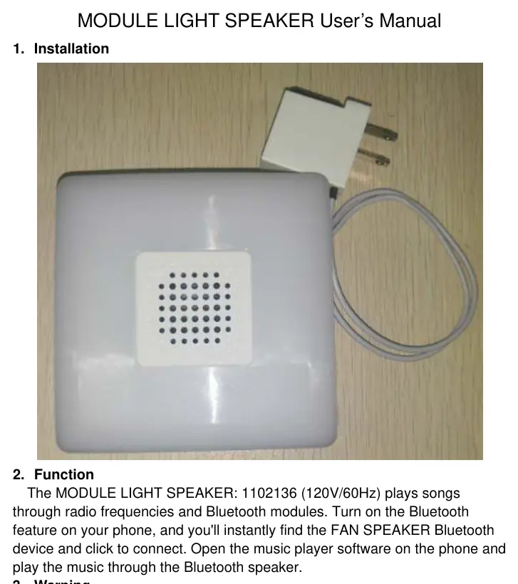 Installation diagram from the manual