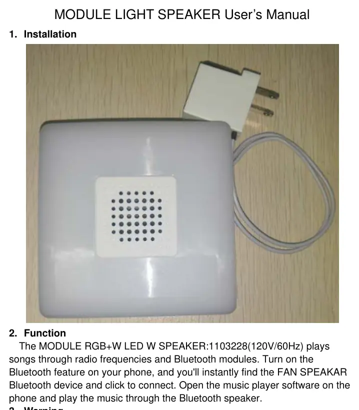 Installation diagram from the manual