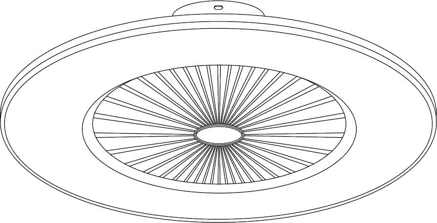 Identify the ceiling fan housing unit.