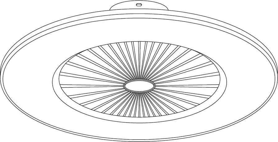 Identify the ceiling fan housing unit.