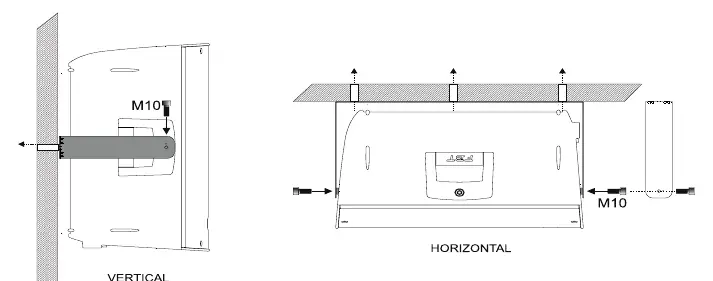 Wall bracket installation diagram