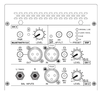 Control panel layout