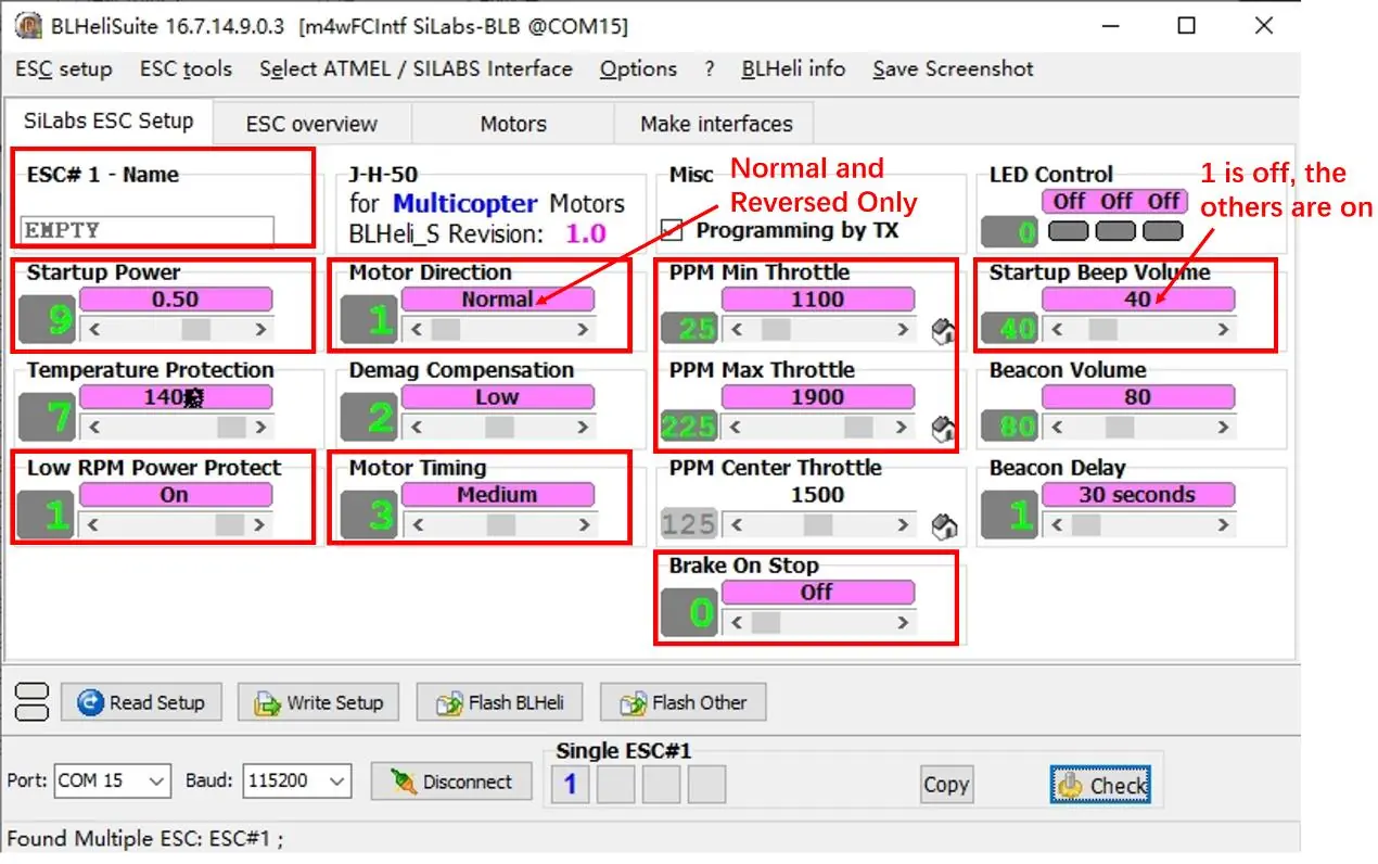 BLHeliSuite configuration interface