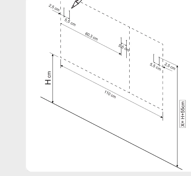 Wall mounting measurements