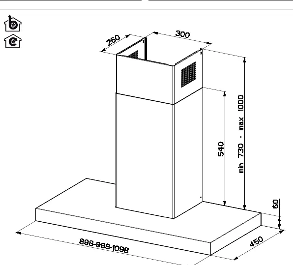 Dimensions and safety distances