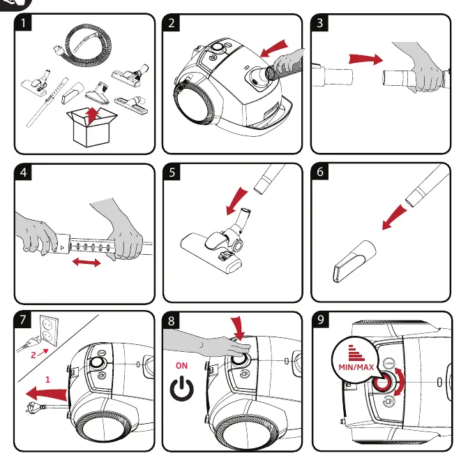 Quick start guide steps 1-9