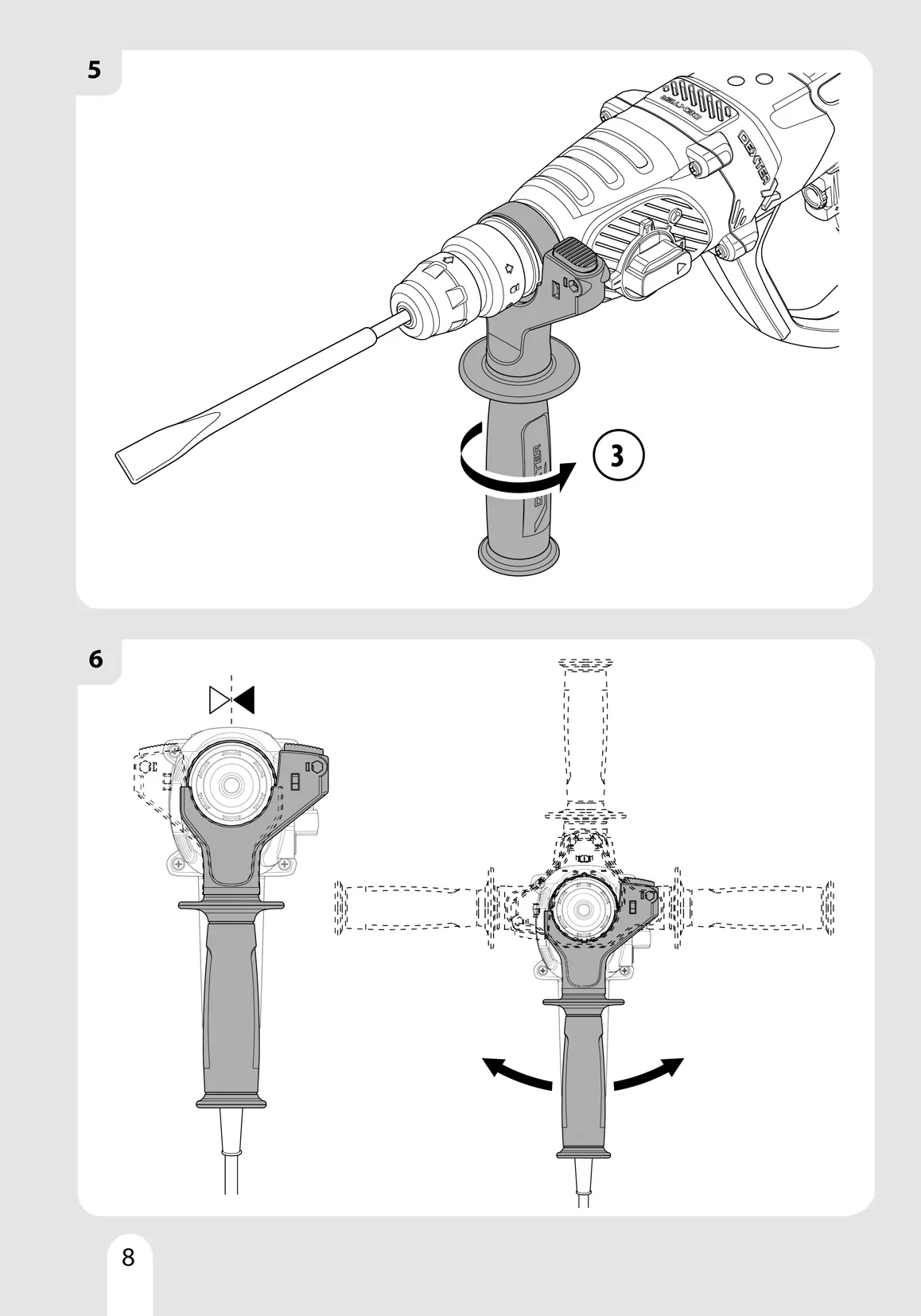 Adjusting the auxiliary handle