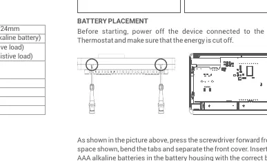 Battery Placement and Cover Removal