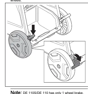 Locking the transport wheels