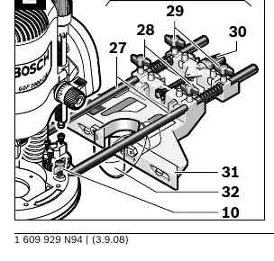 Using the parallel guide (Figure E)