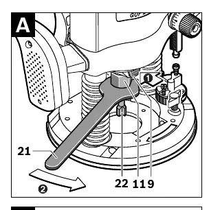 Inserting a router bit (Figure A)