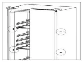 Fixing the refrigerator to the cabinetry