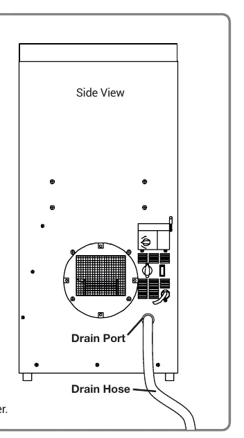 Drain installation side view
