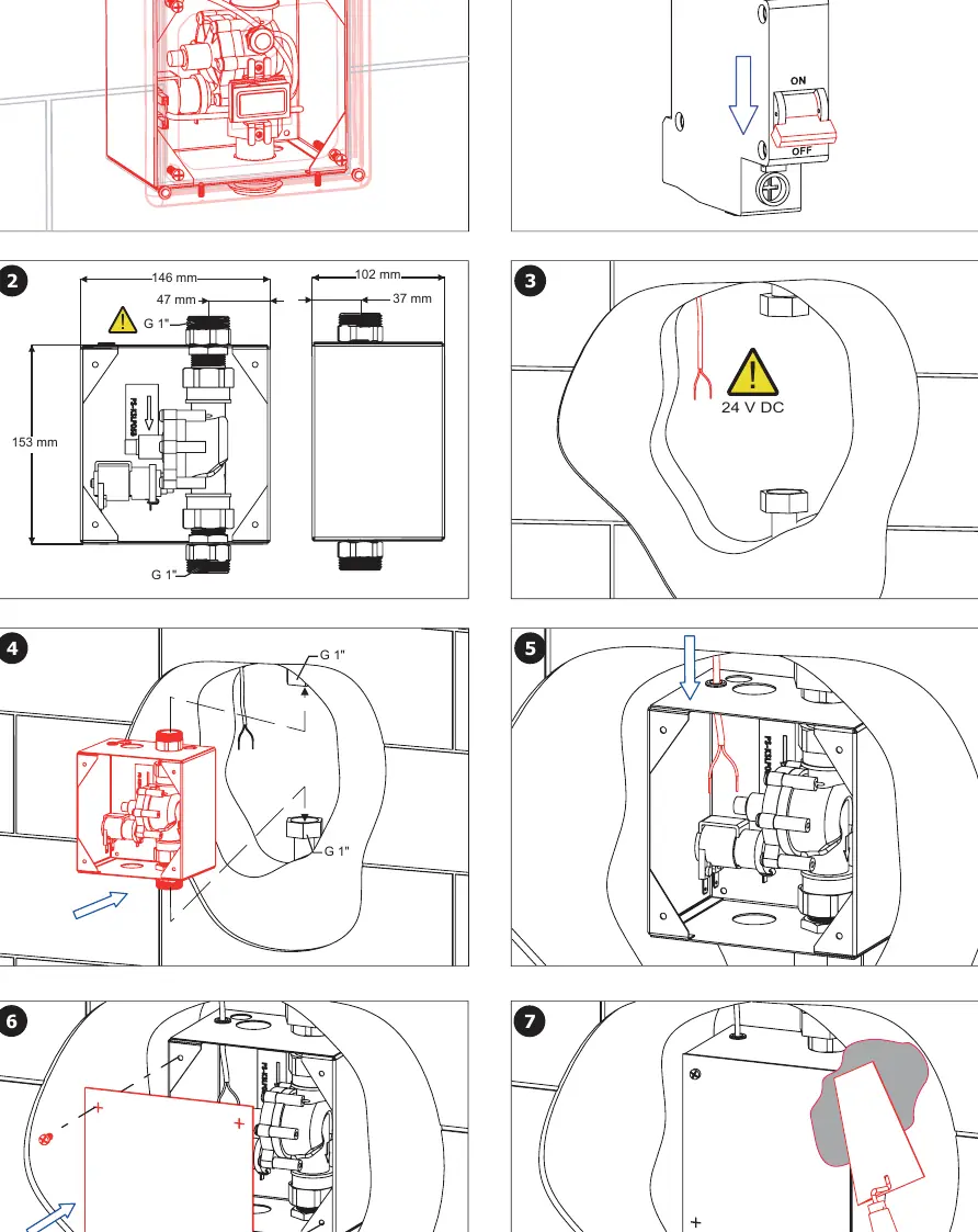 Installation steps 1-7